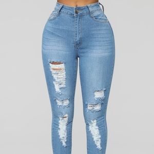 Fashion Nova Light Blue Denim Jeans